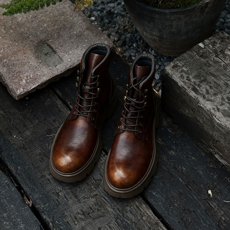 Brown pioneer ankle boots-Brown LB21-89