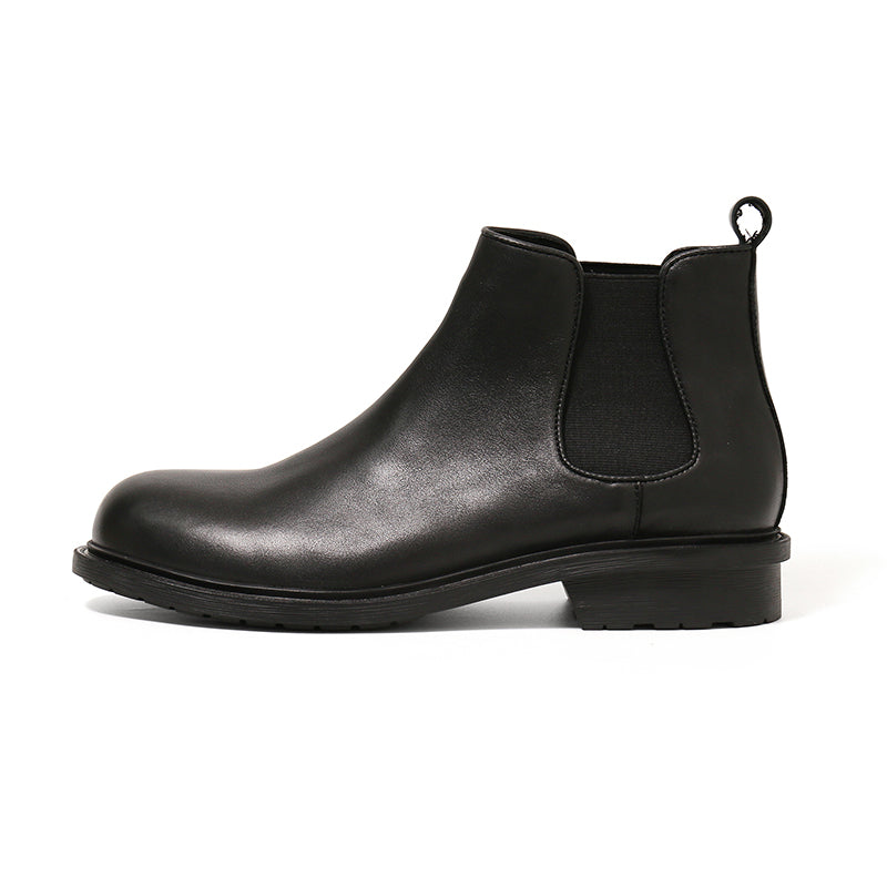 "Arctic fox" Fleece-Lined Leather Chelsea Boot 8686.