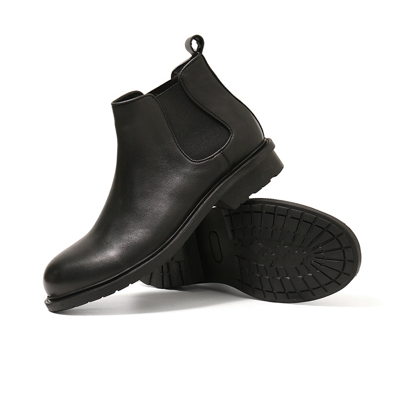 "Arctic fox" Fleece-Lined Leather Chelsea Boot 8686.